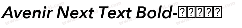 Avenir Next Text Bold字体转换